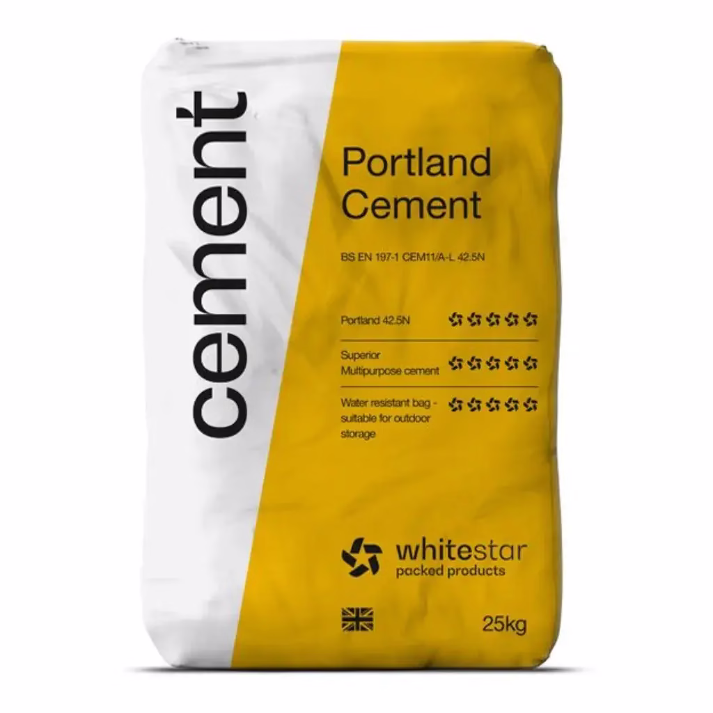 Portland Cement 25kg Plastic Bag