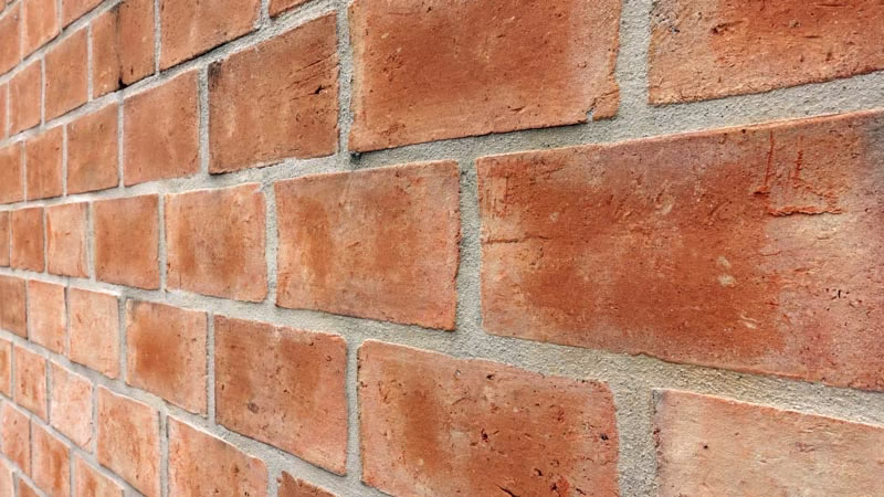 brick wall made with sharp sand